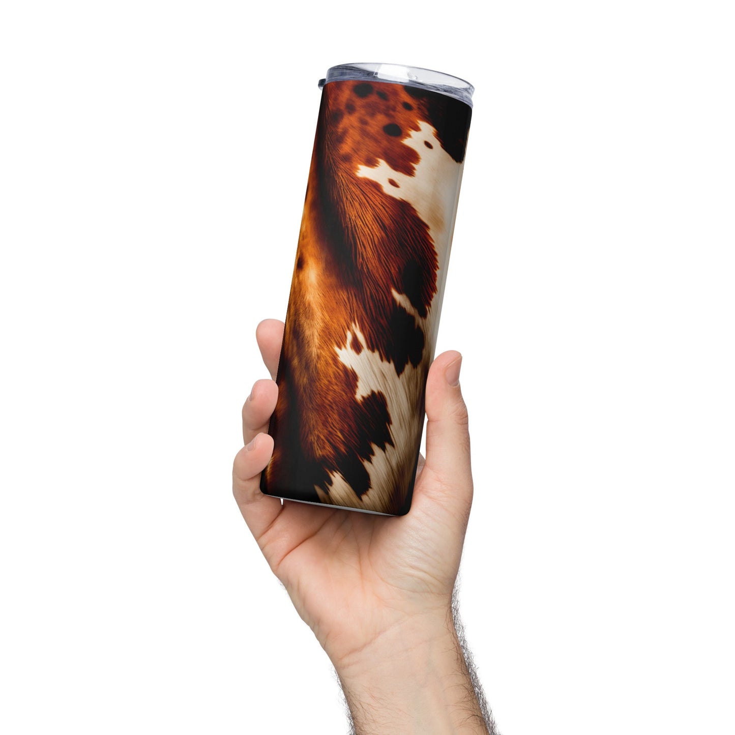 Cow Hide 3 D Print Stainless steel tumbler