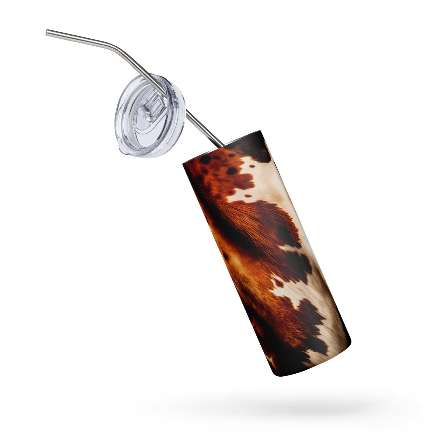 Cow Hide 3 D Print Stainless steel tumbler