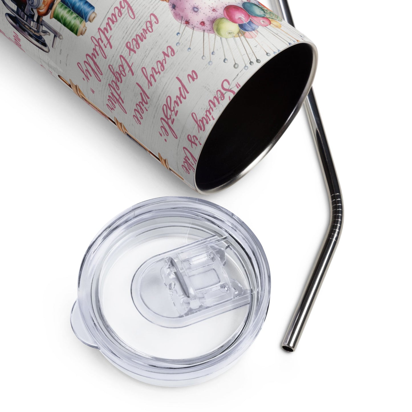 Seamstress Quilt Life Stainless steel tumbler
