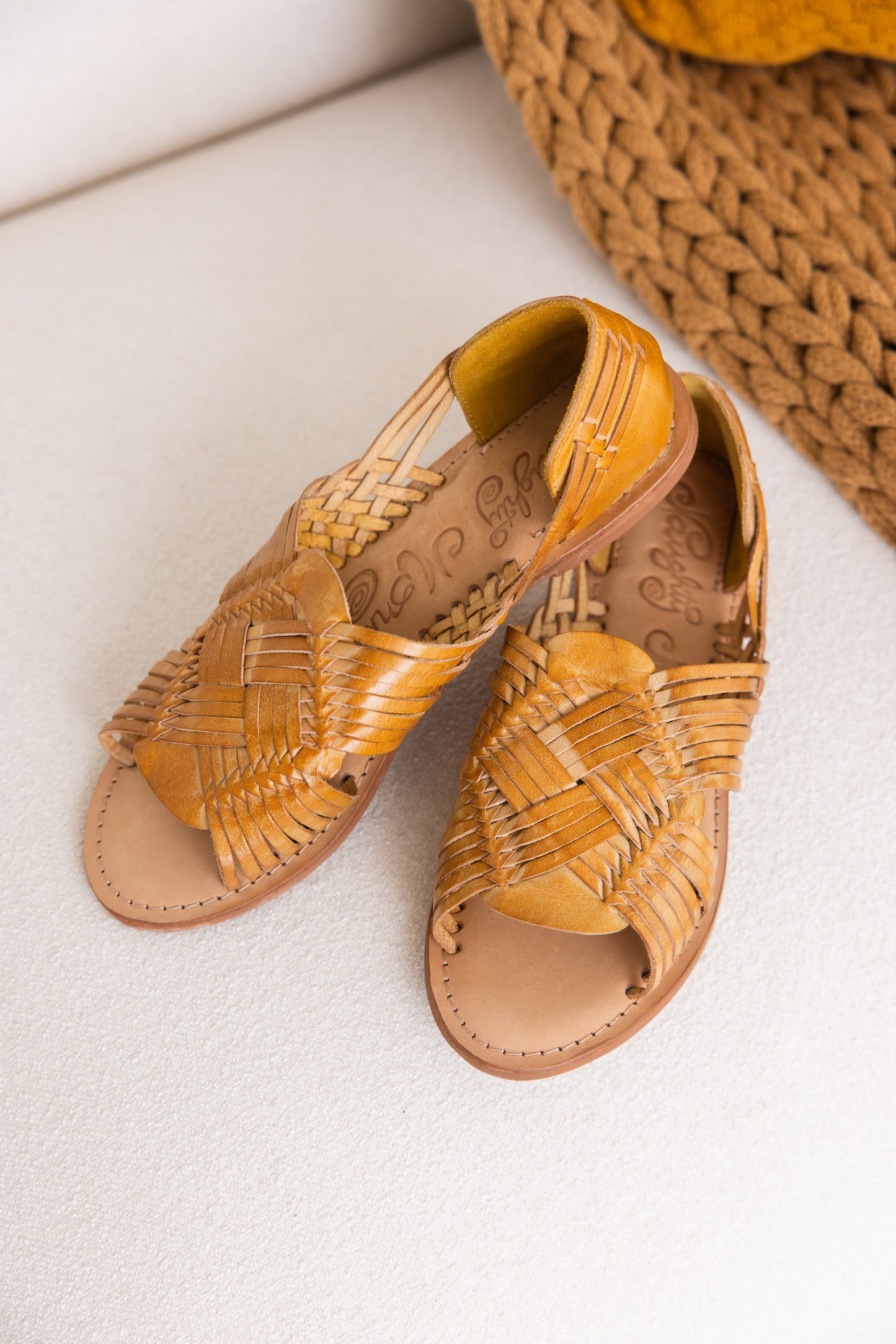 Tawakoni Woven Huarache Sandal in Mustard