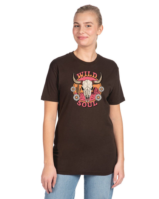 Wild Soul Bullhead and Daisy Graphic T-shirt - NEW