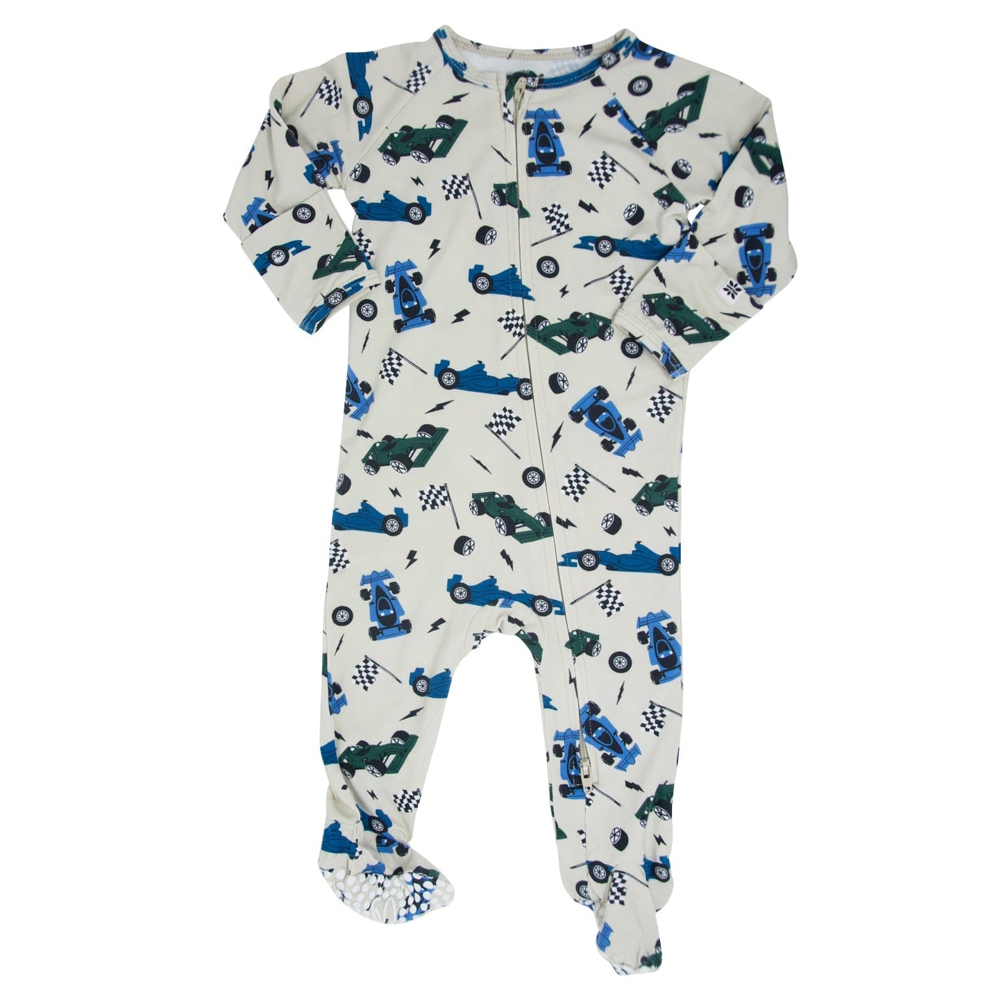 Green Blue Nasar Zipper Footie