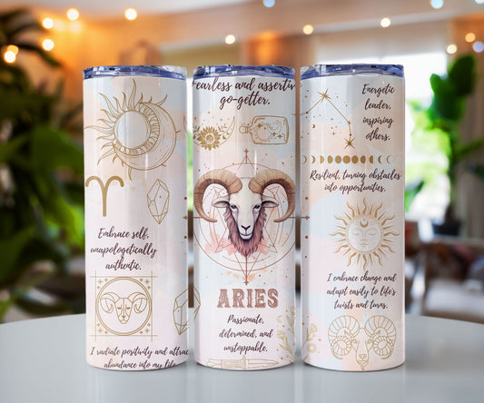 Zodiac Sign Affirmation 20 oz Insulated Tumbler