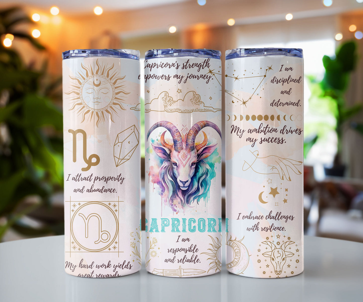 Zodiac Sign Affirmation 20 oz Insulated Tumbler