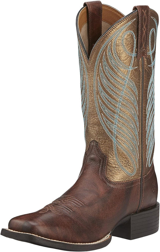 Women'S round up Square Toe Western Cowboy Boot