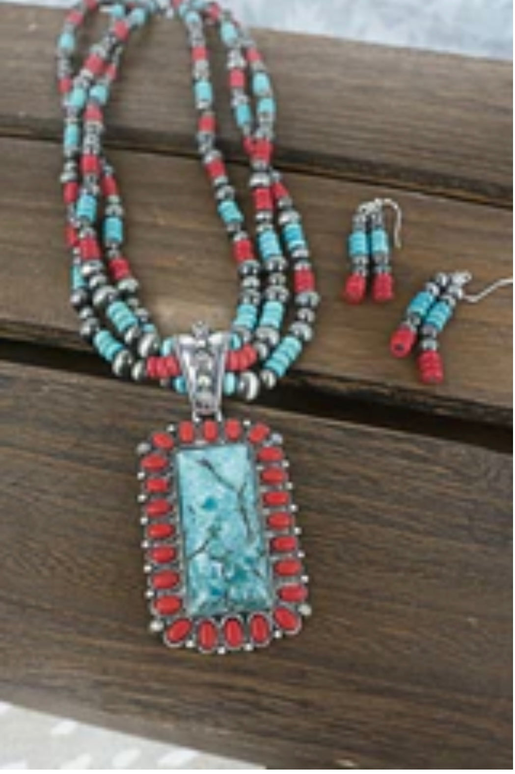 Multi Color Canyon Crossing Necklace and Earring Set