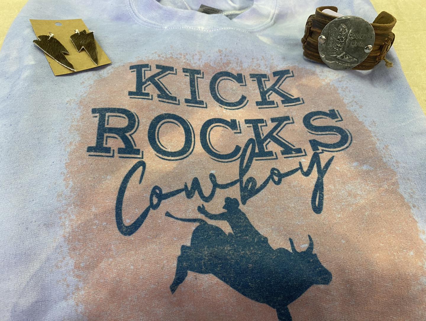 Kick rocks Cowboy Crewneck