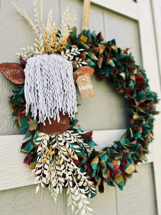 Southwest Cow wreath